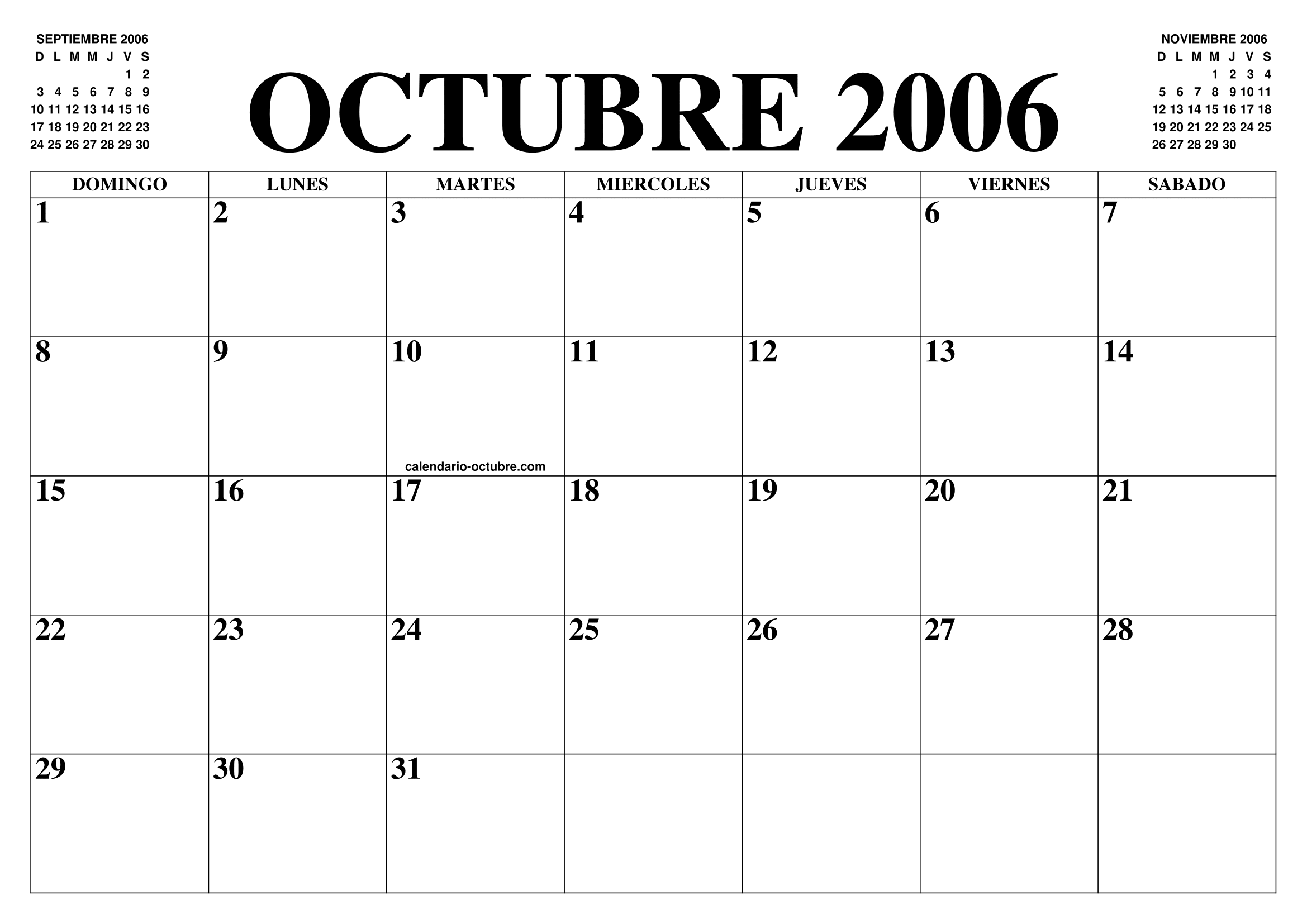 Calendar Oct 2006 Hudson University 2005 2006 Calendar Digital